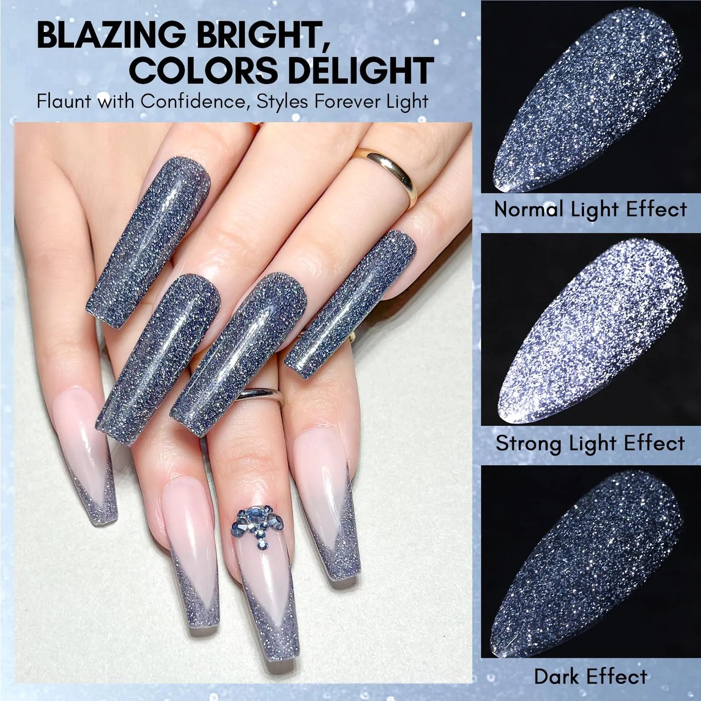 Makartt Reflective Gel Nail Polish - Heart of the Ocean