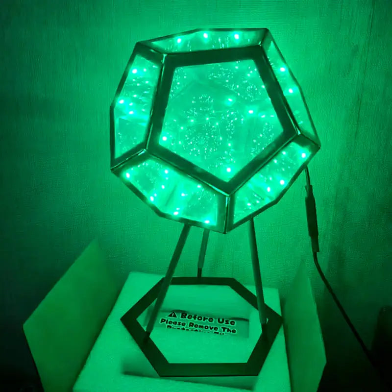 Luz Cubo 3D - Creativo Luz Nocturna Dodecaédrica para una Ambiencia Única