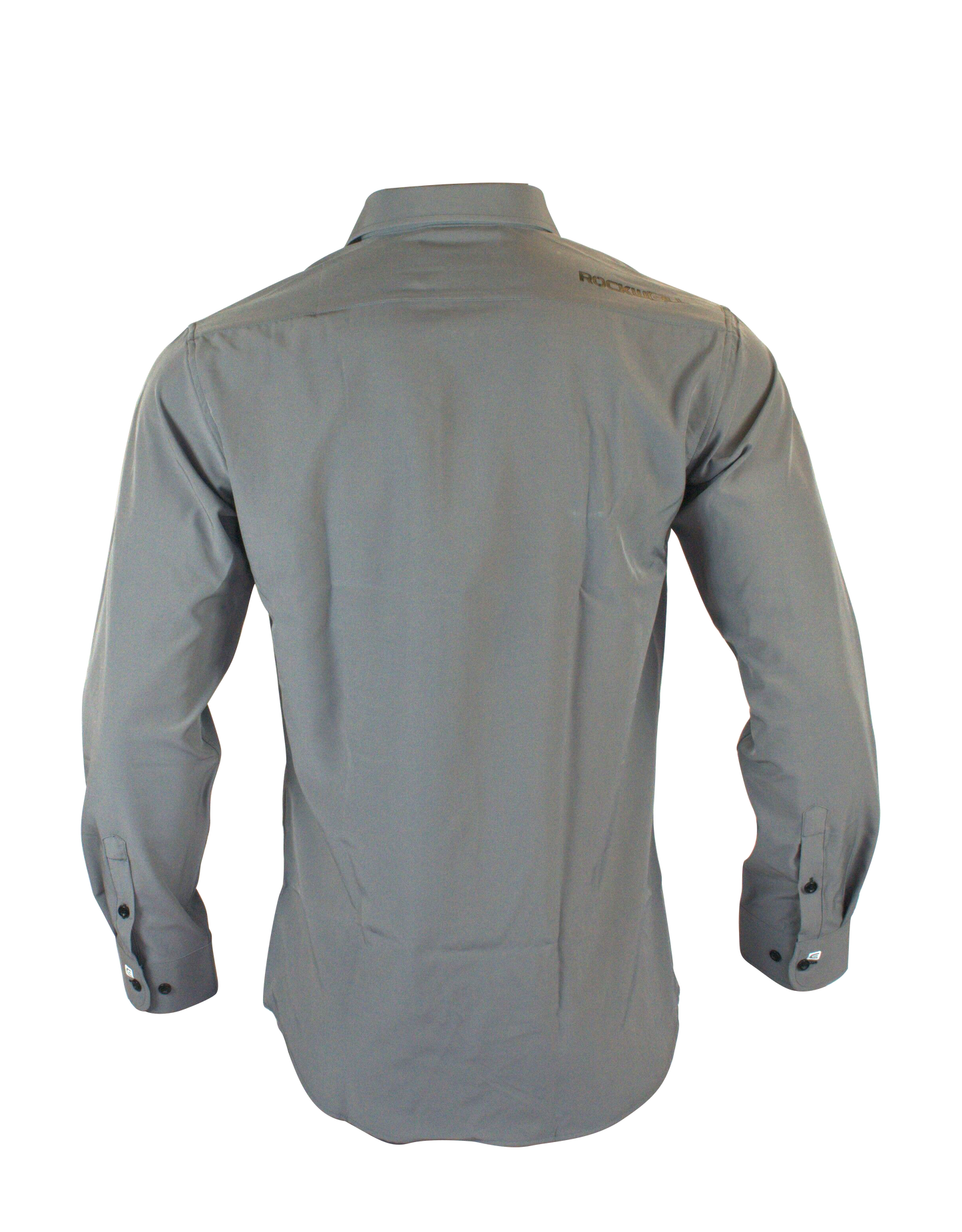 Titan - Sleek Solid Gray Long Sleeve Shirt - Korvel