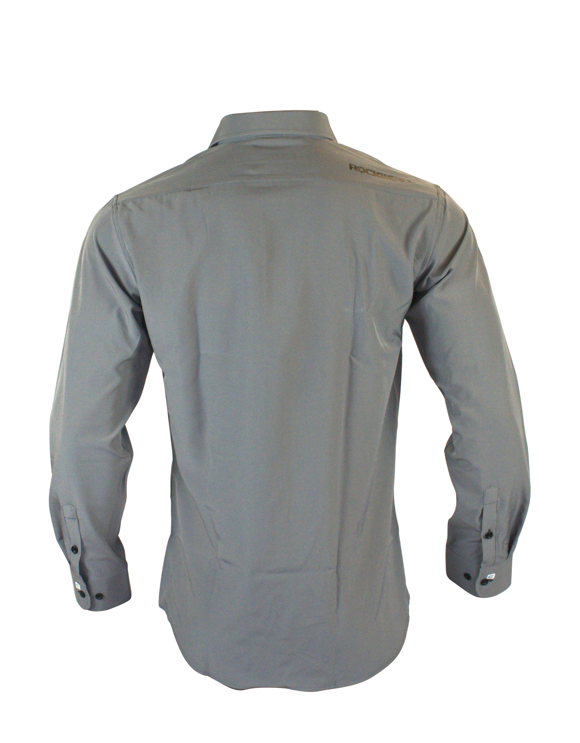 Titan - Sleek Solid Gray Long Sleeve Shirt - Korvel