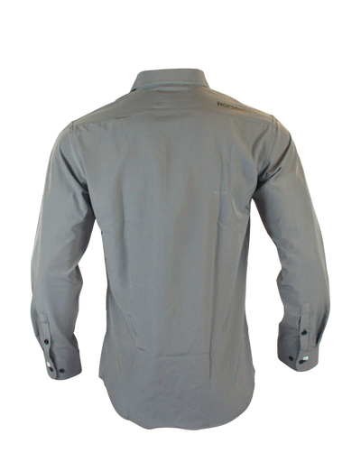 Titan - Sleek Solid Gray Long Sleeve Shirt - Korvel