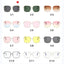 Lunettes de soleil carrées de luxe avec protection UV400