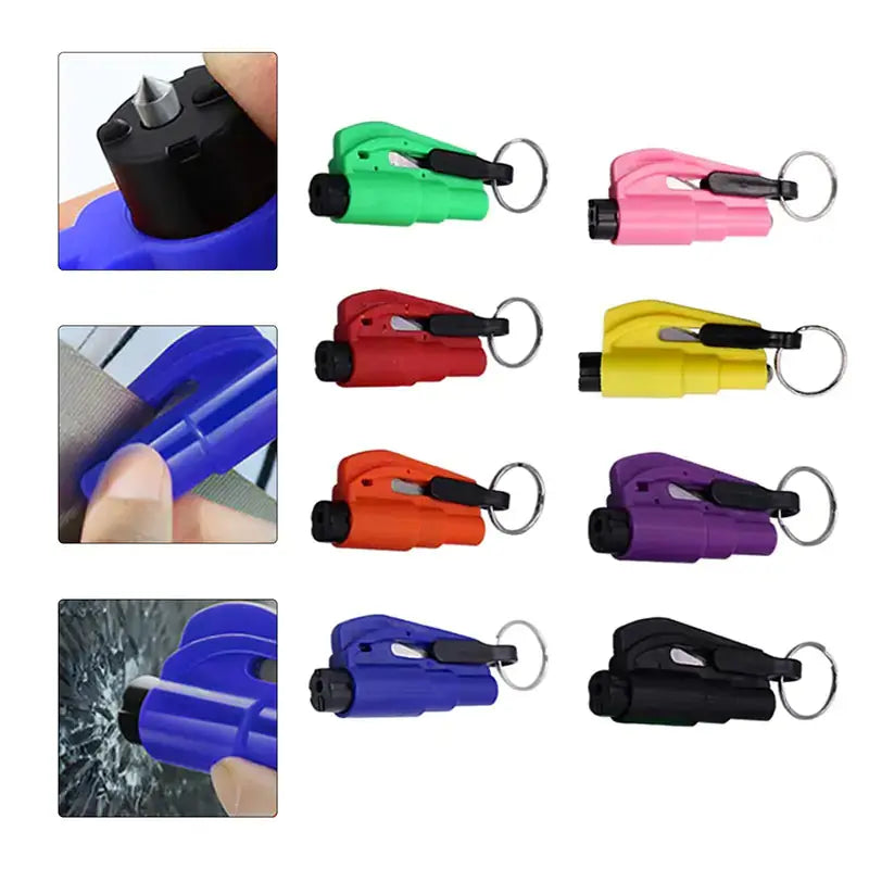 Marteau de sécurité pour voiture avec porte-clés - Outil d'urgence essentiel
