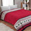Dolce Bonita Home Double Cotton Blanket 200x220 Carmelo, Red-Navy Blue