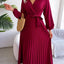 Elegant Cross Pleated Maxi Dress