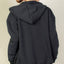 Sudadera con cremallera y hombros caídos gráficos