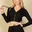 Ribbed Crop Zip Hoodie