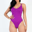 Body à col en V avec dos croisé en couleurs unies