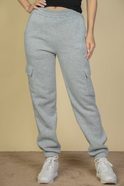 Pantalons de survêtement à taille élastique et poches latérales