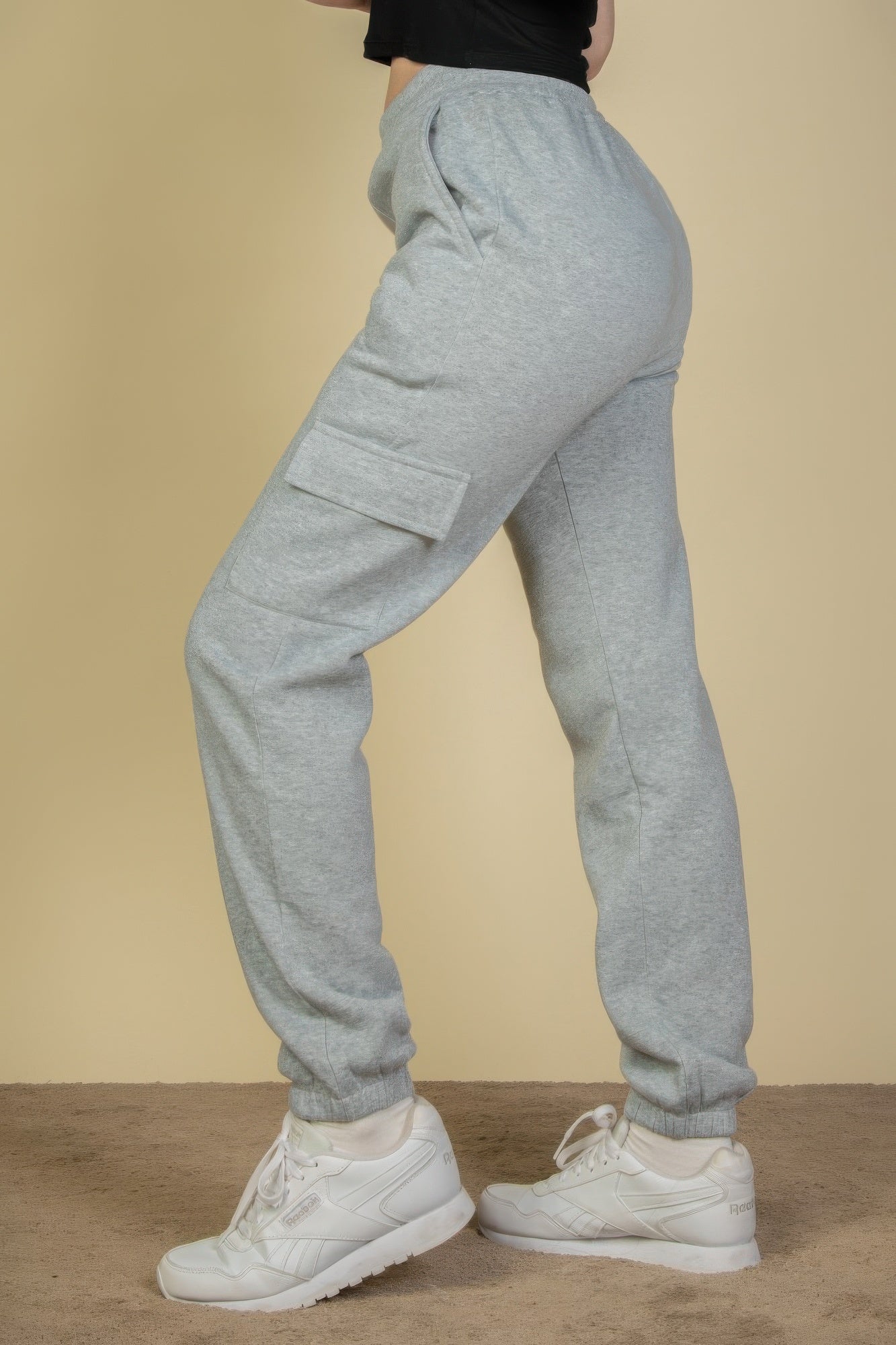 Pantalons de survêtement à taille élastique et poches latérales