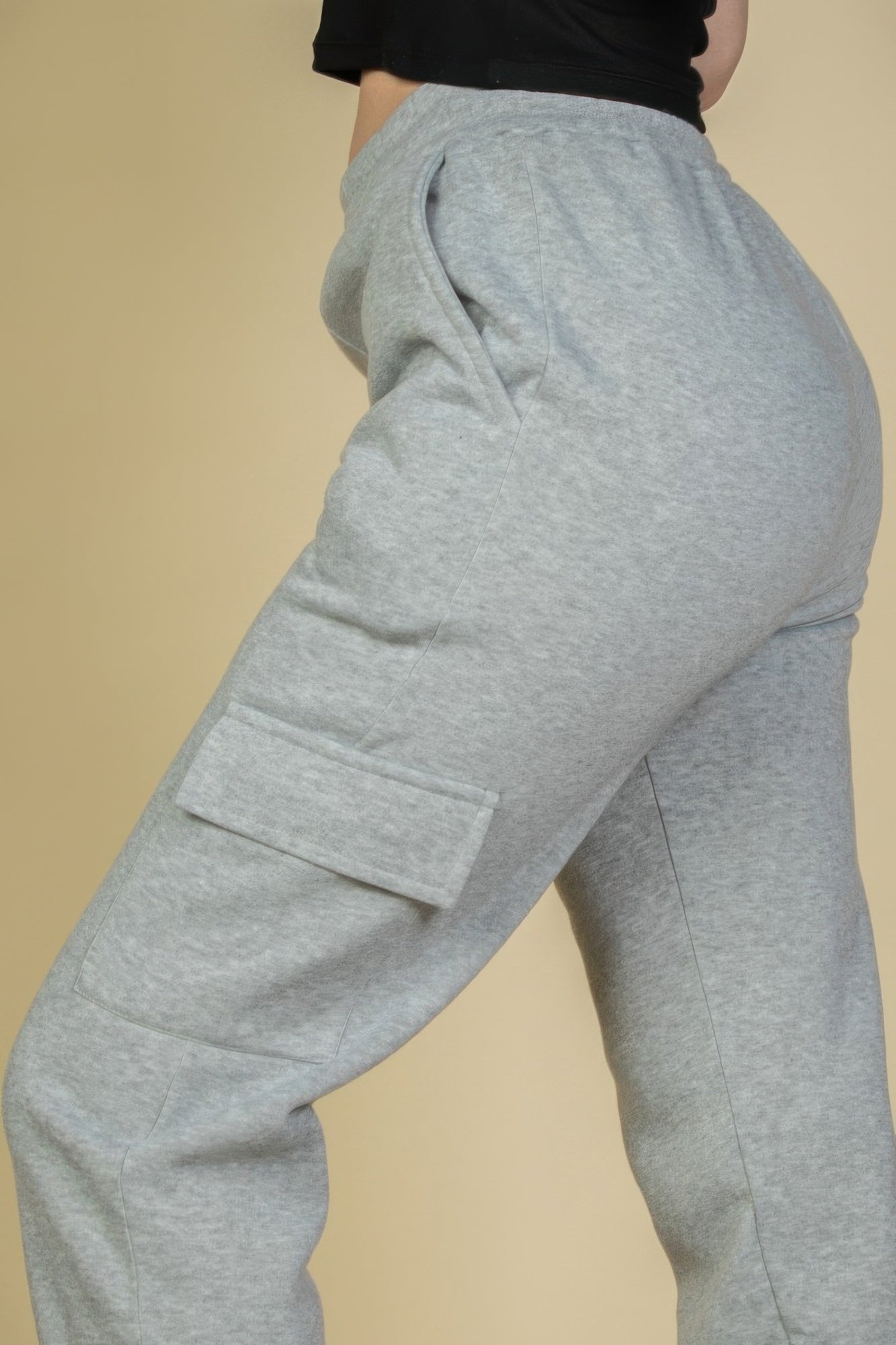 Pantalons de survêtement à taille élastique et poches latérales