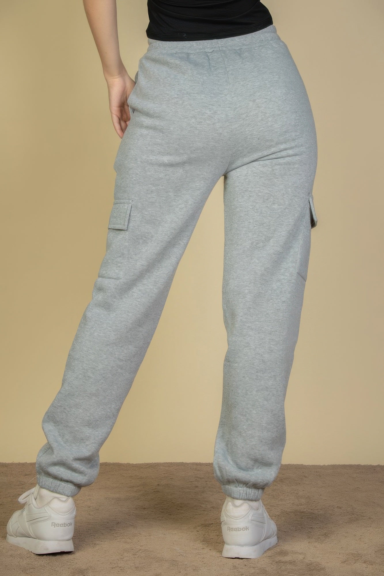 Pantalons de survêtement à taille élastique et poches latérales