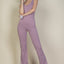 Solid Flare Leg Sports Jumpsuit