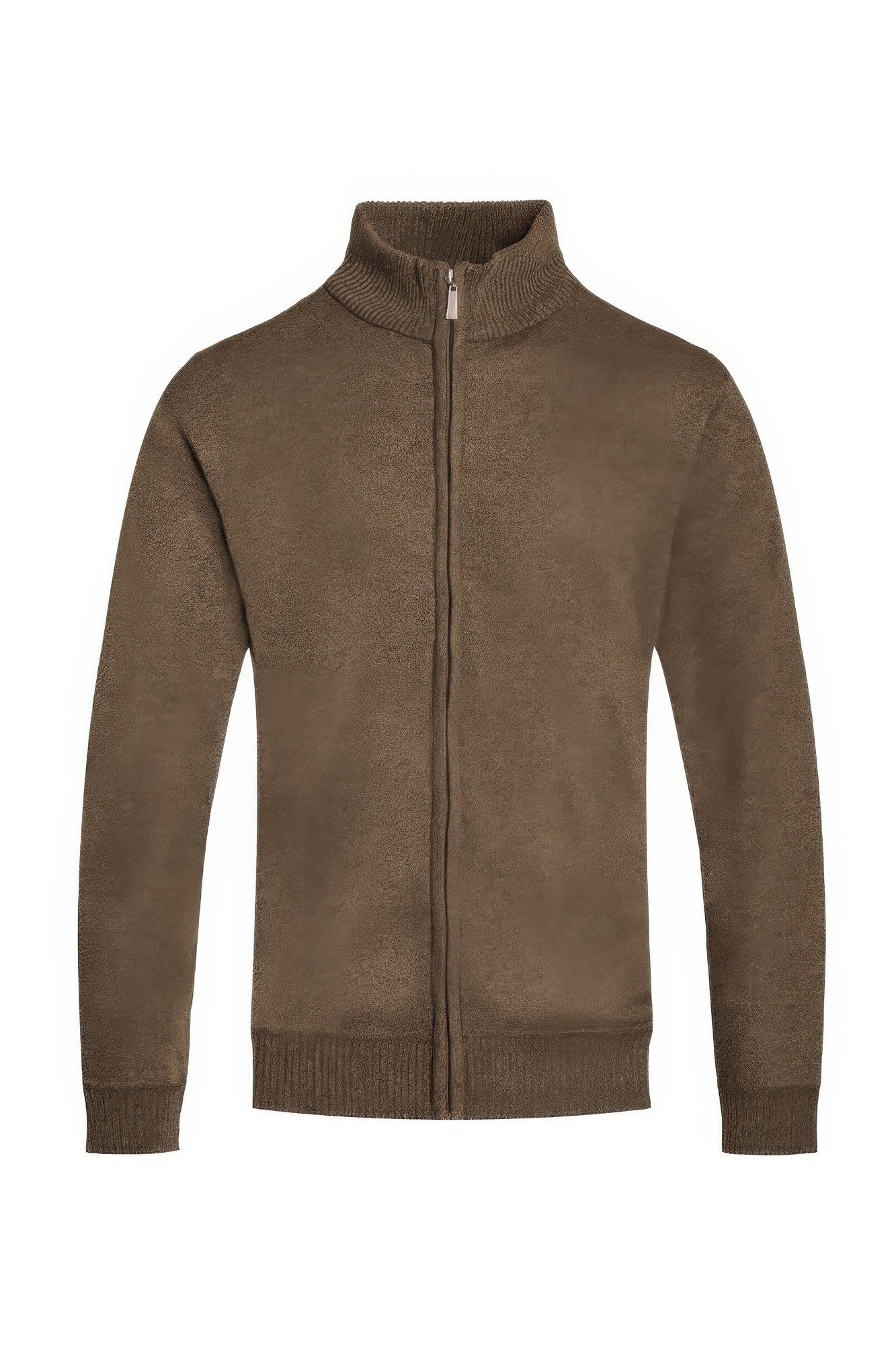 Men's Solid Full Zip Sweater