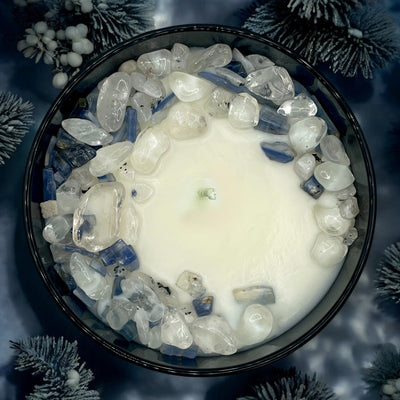 Exclusive Winter's Eve Crystal Candle | 9oz Coconut-Soy Wax Delight - Korvel