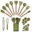 Ensemble d'ustensiles de cuisine en silicone et support - Outils de cuisine essentiels