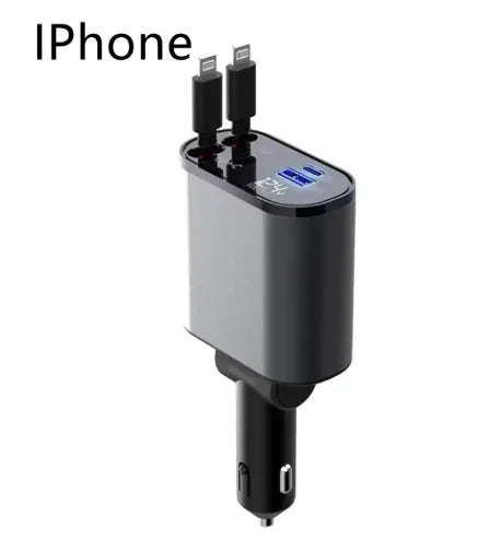 Chargeur de voiture en métal premium - Adaptateur USB-C super rapide 100W