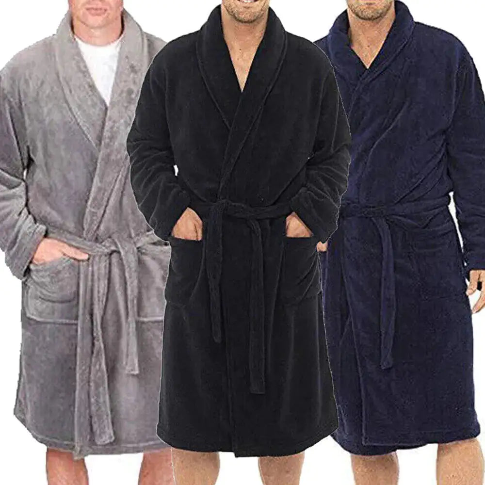 Luxurious Winter Flannel Bathrobe for Cozy Comfort