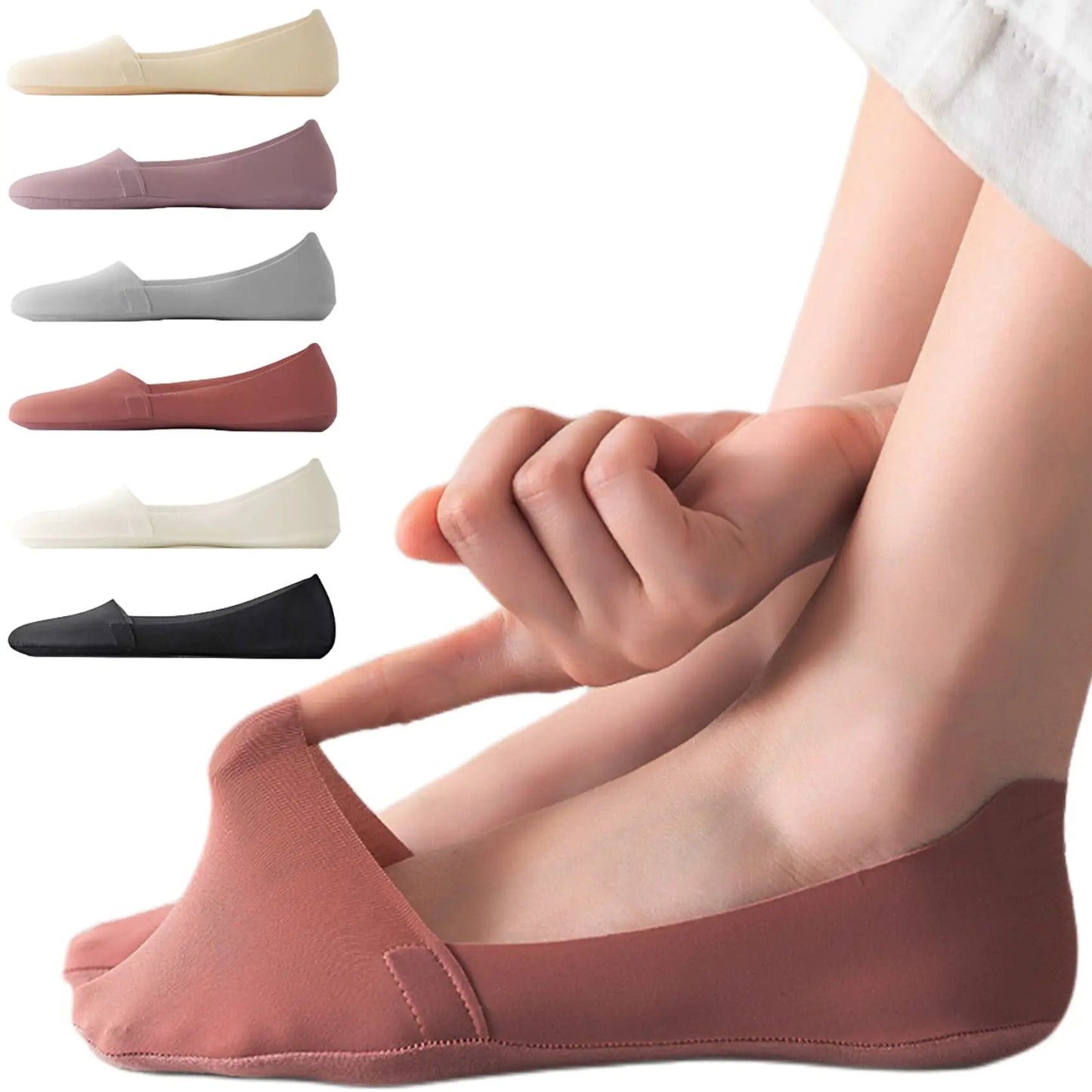 Lomitract Thin No Show Socks for Women - 6 Pairs Value Pack