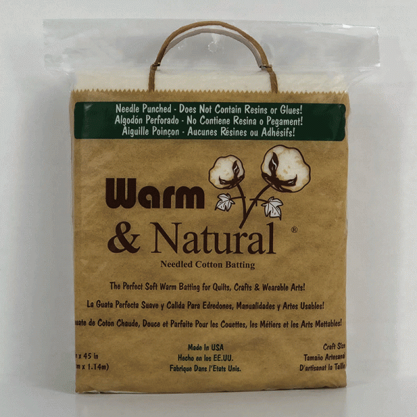 Batting en coton needled Warm & Natural - Boîte complète