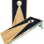Premium Navy Blue & Wood Grain Cornhole Boards for Ultimate Fun - Korvel
