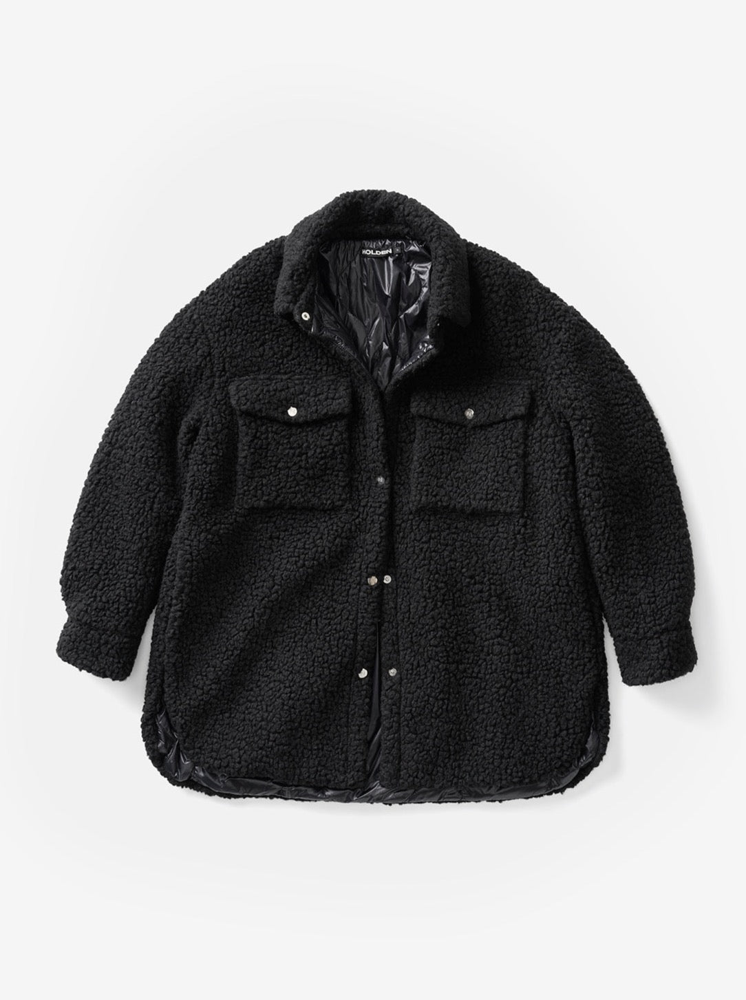 Veste en laine sherpa rembourrée - Noir