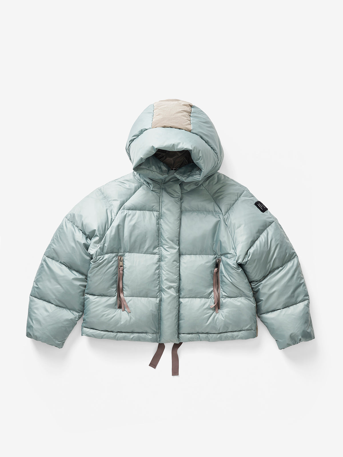 Doudoune courte en duvet - Gris ardoise