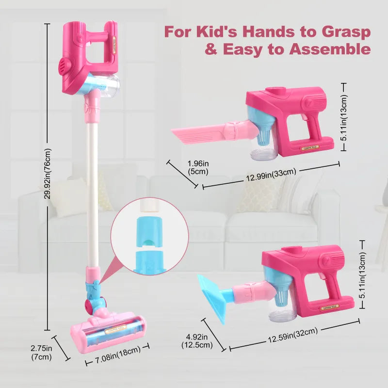 Aspirateur Jouet de Nettoyage pour Maison de Jeu pour Enfants
