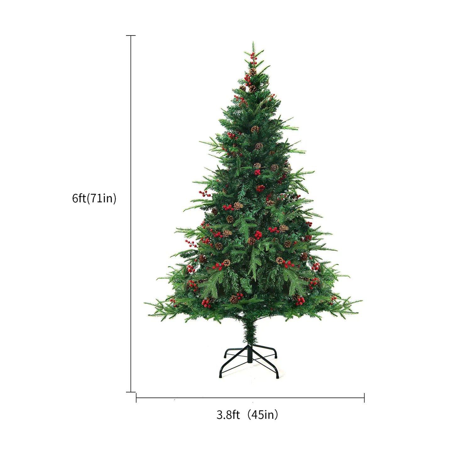 Elegant PVC Snow-Capped Christmas Tree for Holiday Decor