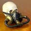 Máscara de Calavera de Bronce Vintage y Negra para Máscaras