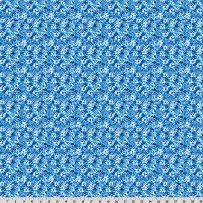 Wanderlust Daisies Quilting Cuddle Blue Fabric per Yard