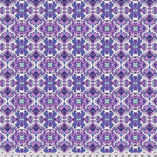 Tissu Cuddle Damask Wanderlust Bleu par Yard