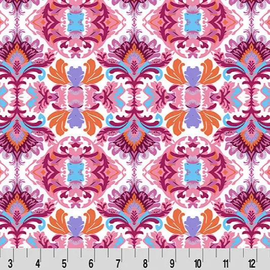 Wanderlust Damask Quilting Cuddle Pink Fabric per Yard