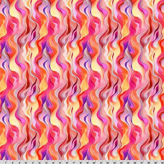 Wanderlust Rainbow Quilting Cuddle Pink Fabric per Yard
