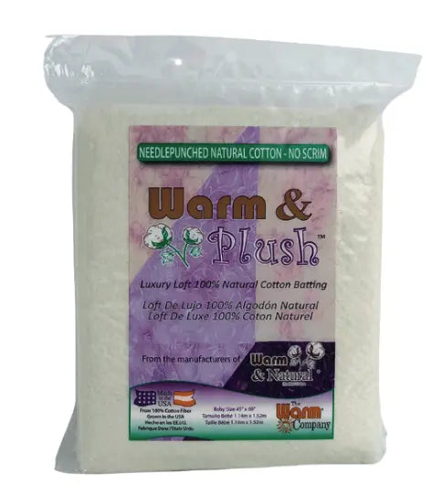 Warm & Plush Luxury Loft 100% Natural Cotton Batting