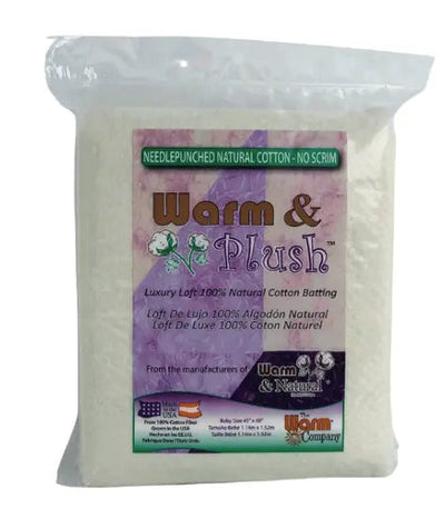 Warm & Plush Luxury Loft 100% Natural Cotton Batting