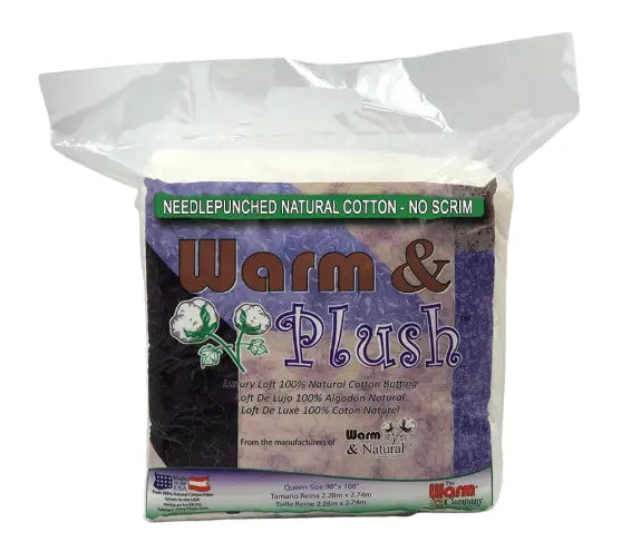 Warm & Plush Luxury Loft 100% Natural Cotton Batting