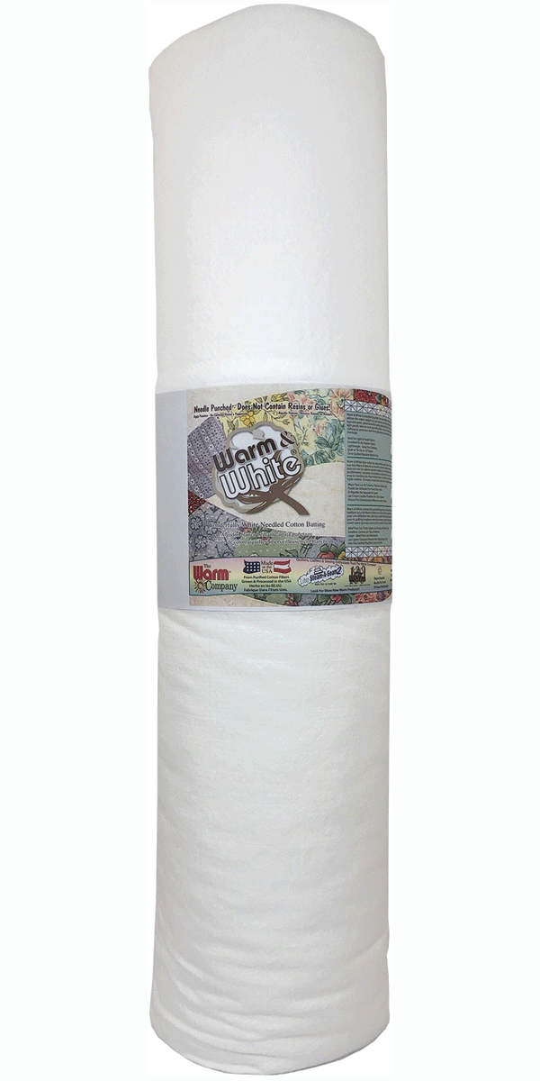 Batting en coton Warm & White 90" x 20 YD