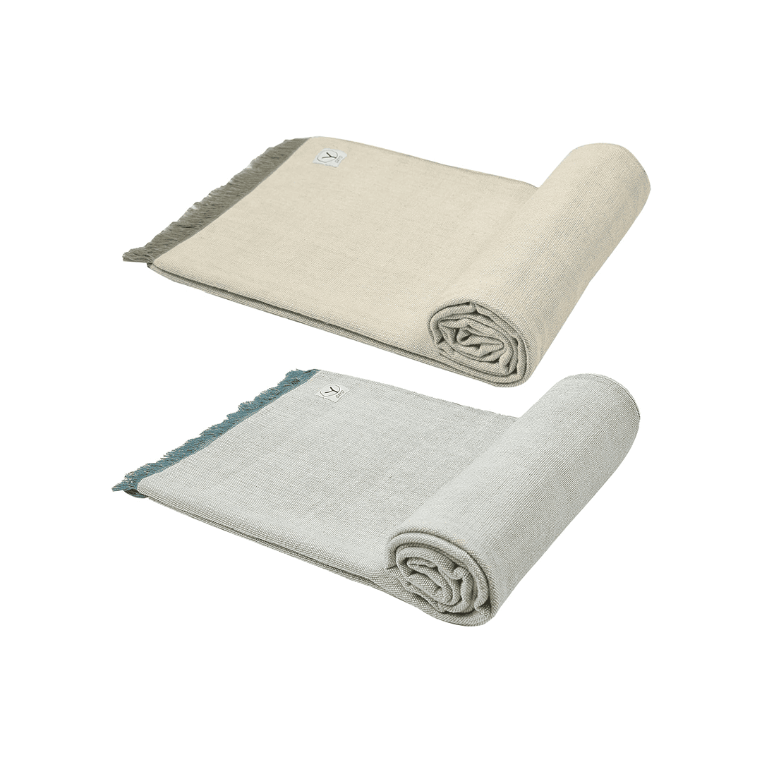 Sustainable Organic Cotton Yoga Blanket for Mindful Practices - Korvel