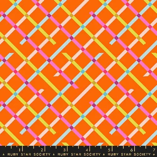 Washi Plus Goldfish Tape Grid Fabric - 43"/44" Per Yard
