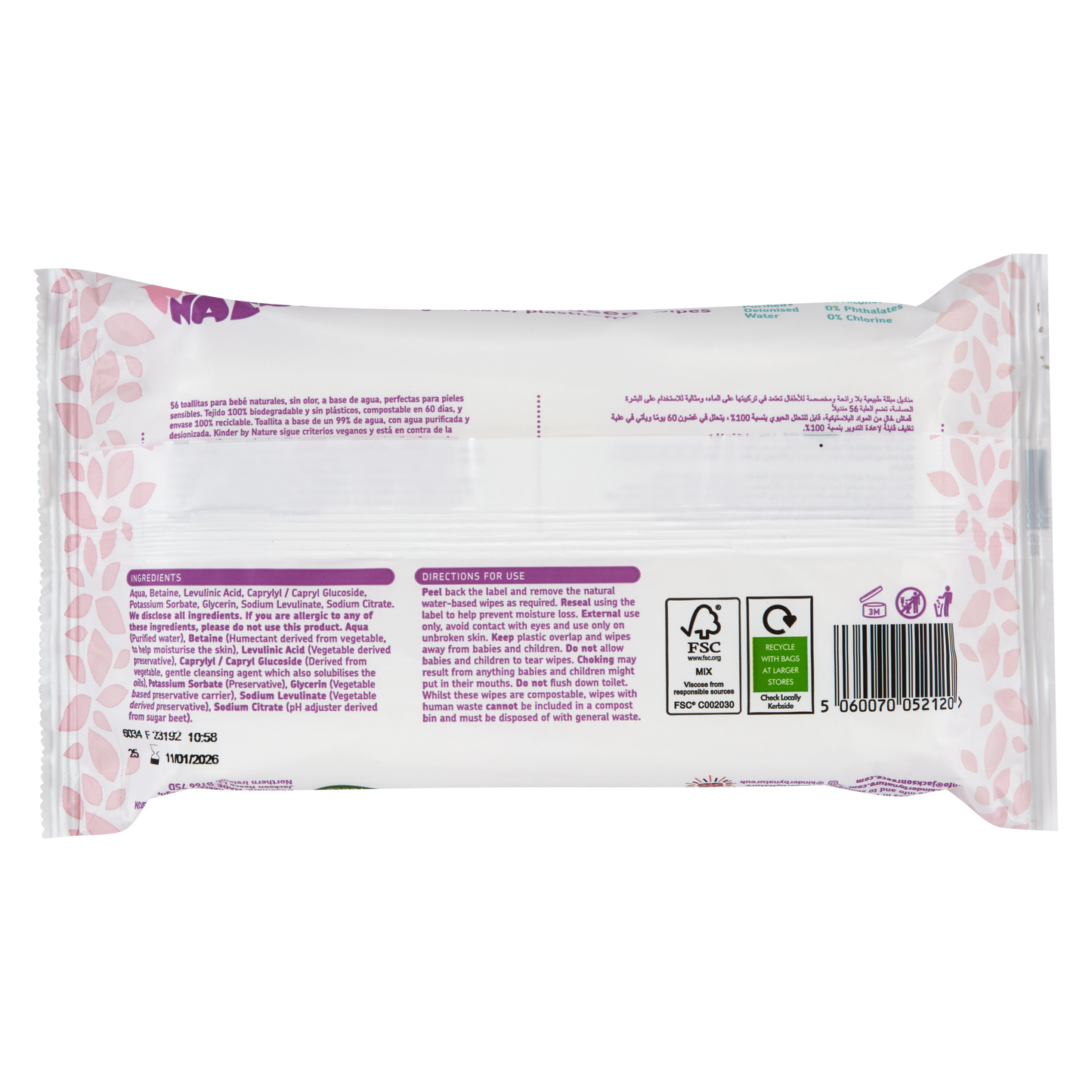 Kinder by Nature 100% Biodegradable Water-Based Baby Wipes - 672 Count