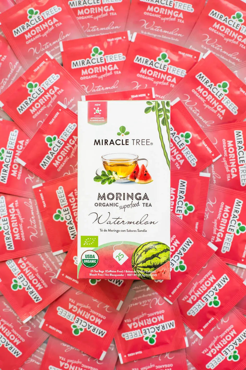 Thé Moringa Bio au Goût de Pastèque