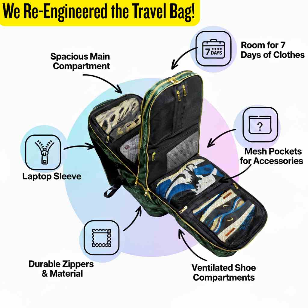 Sac à dos de voyage Sole Premise pour chaussures, vêtements et technologie