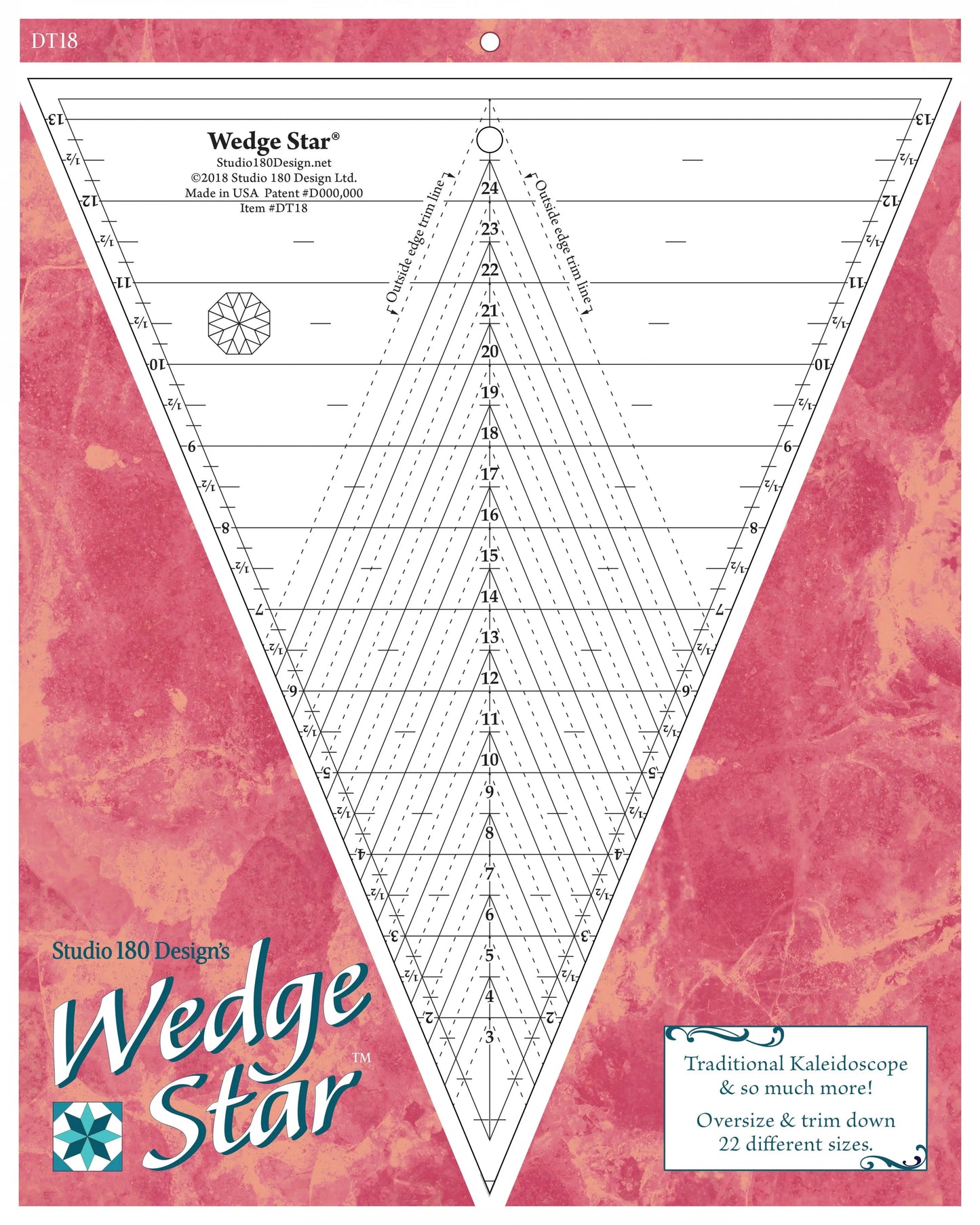 Regla de acolchado Wedge Star
