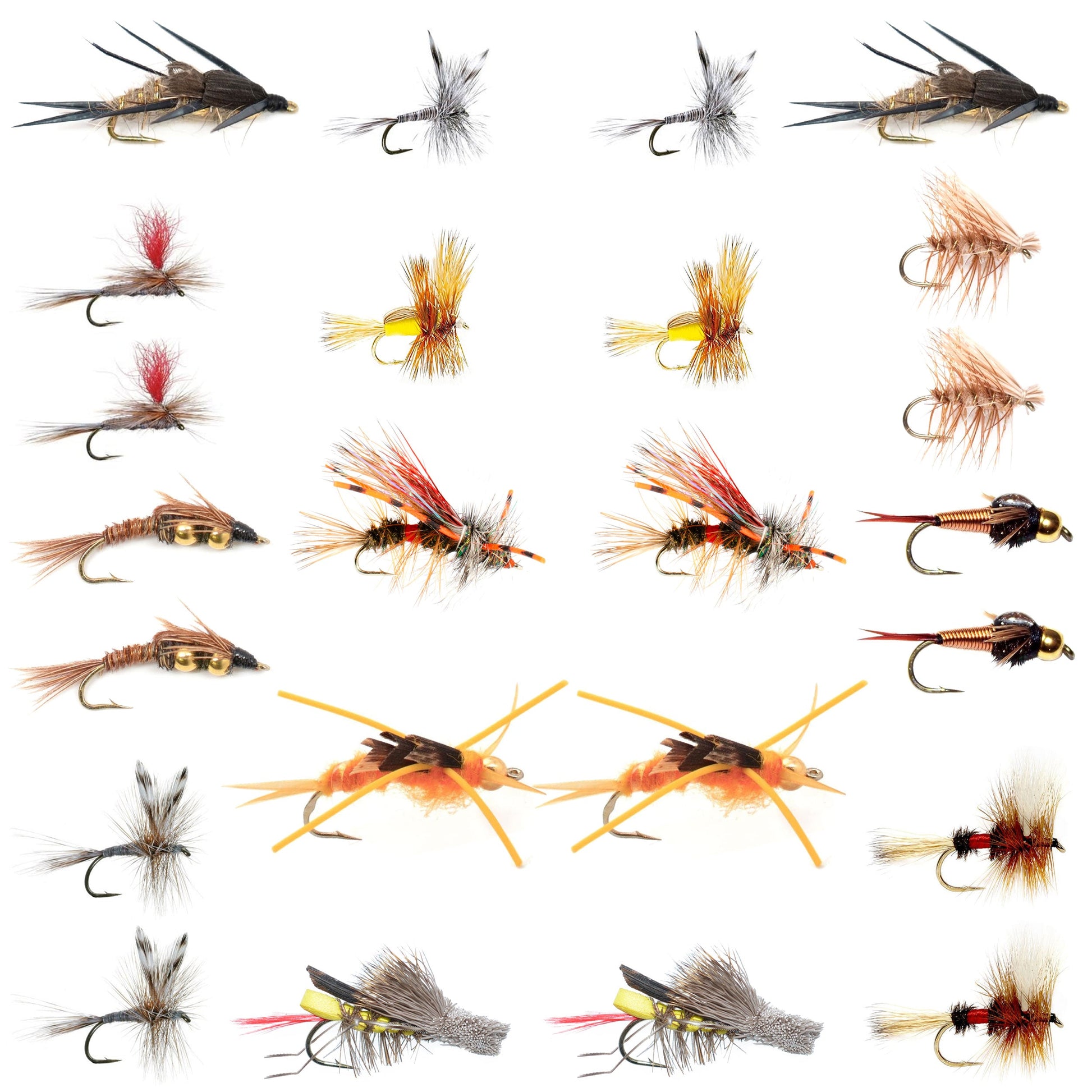 Premium Trout Fly Collection - 24 Essential Dry and Nymph Flies with Box - Korvel