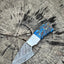 Premium Custom Damascus Steel Skinning Knife with Epoxy Pine Cone Handle - Korvel