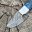 Premium Custom Damascus Steel Skinning Knife with Epoxy Pine Cone Handle - Korvel