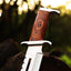 Legendary Rambo Bowie Knife - 12" D2 Steel Blade with Exotic Red Wood Handle - Korvel