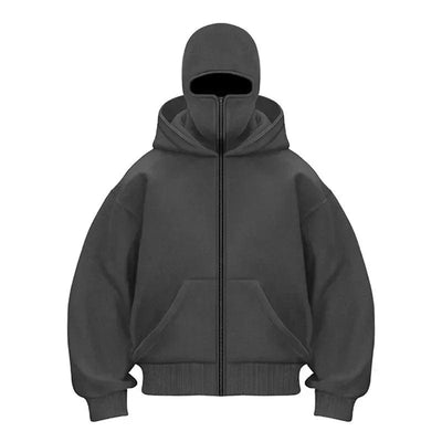 Zipped Faced Hoodie