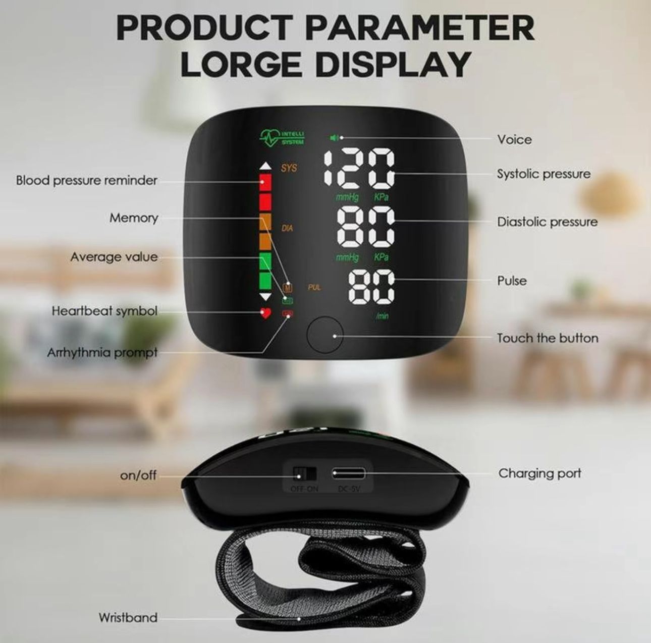 Wrist Blood Pressure Monitor - Portable & Accurate